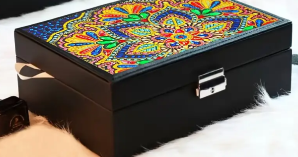 Diamond Painting Handgefertigte Holz Aufbewahrungsbox für Accessoires